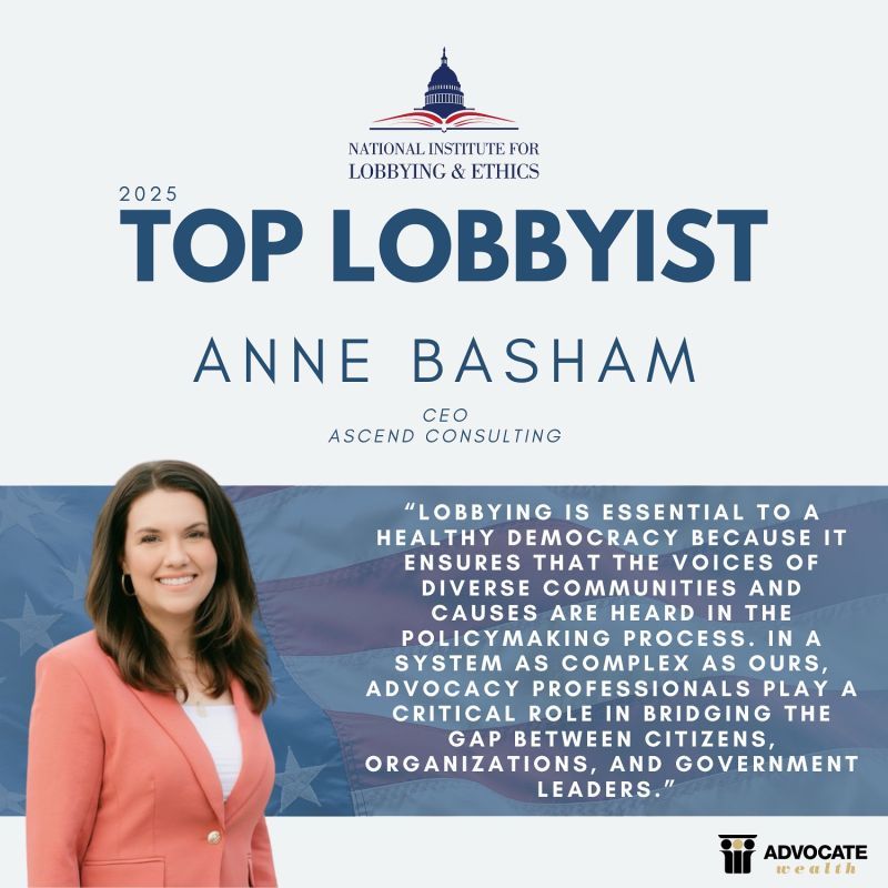 Anne Basham named a Top Lobbyist by the National Institute for Lobbying & Ethics