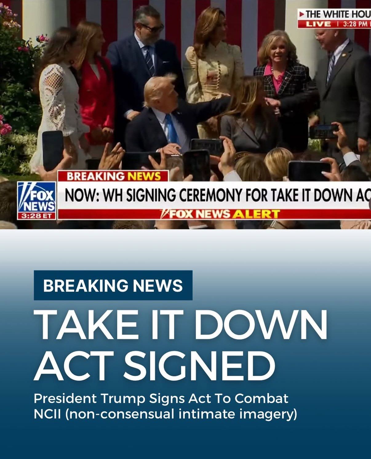 President Trump signs the Take It Down Act